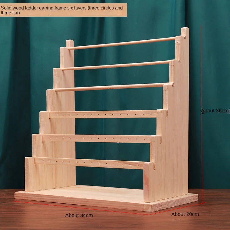Présentoir Boucle d'Oreille Bois Massif Vitrine