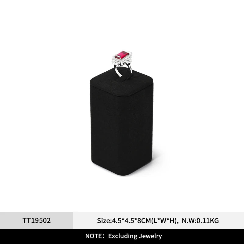 Présentoir Bijoux Velours Noir Modulable Compact