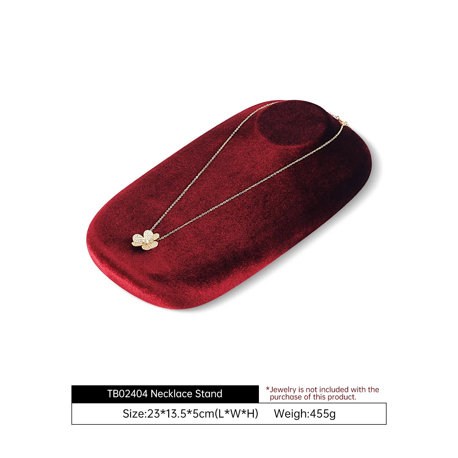 Présentoir Collier Velours Horizontal Pendentif