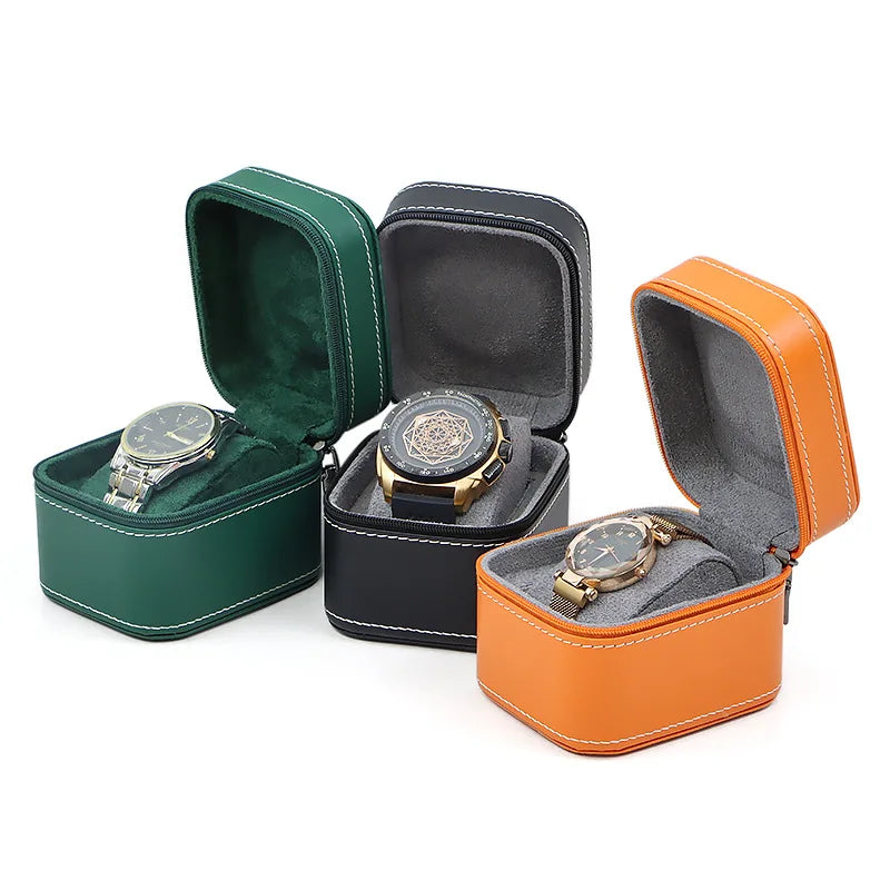 Étui Voyage Montre Cuir Carré Coussin