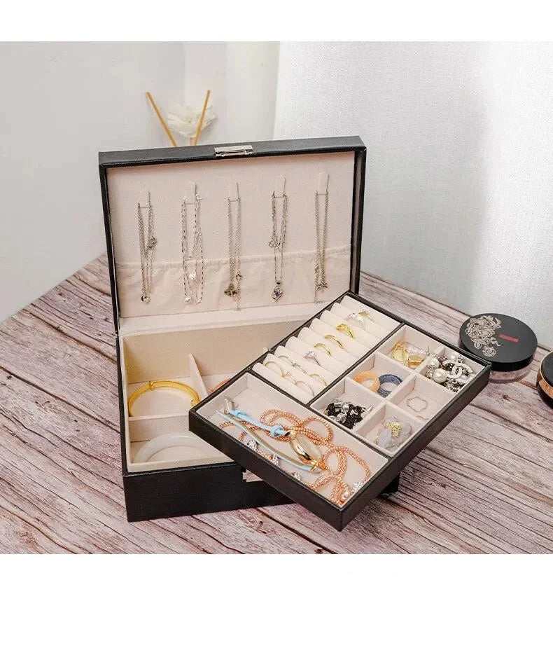 Boite a Bijoux Femme Velours Cuir Coffret Luxe