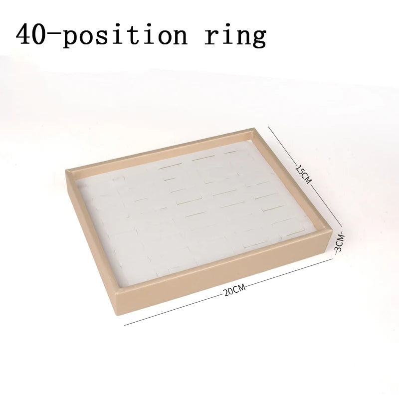 Plateau Bijoux Cuir Empilable Séparateurs Modulaire