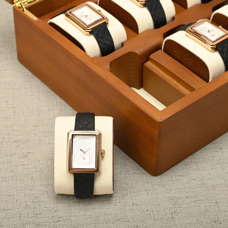 Boite Montre Bois 10 Grilles Vitrine Homme Femme