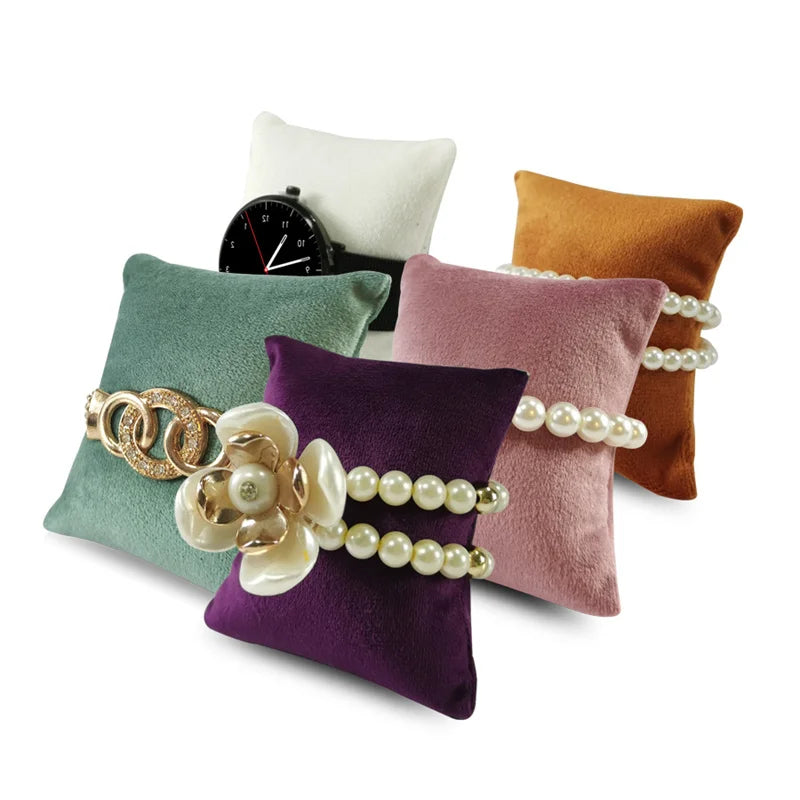 Coussin Montre Velours Multicolore Avec Support