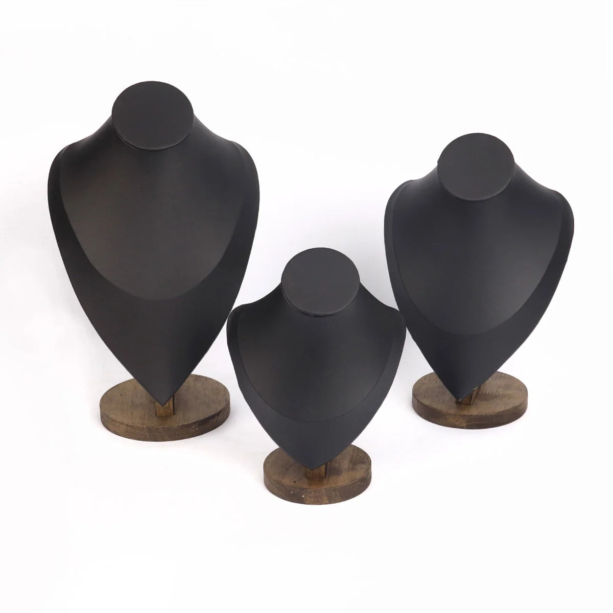 Buste Collier Velours Cuir Mannequin Vitrine