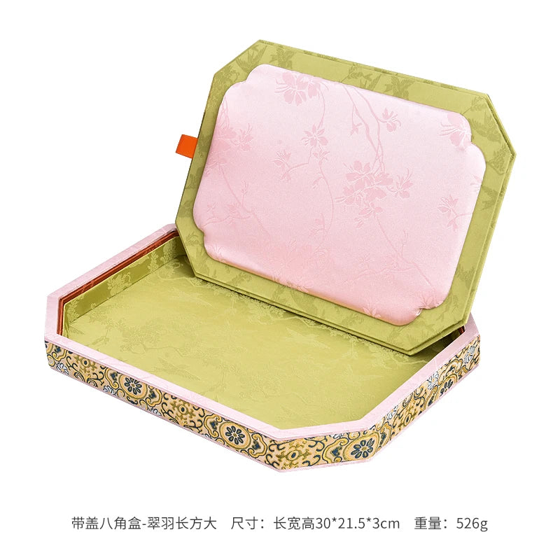 Plateau Bijoux Velours Brocart Palais Vintage