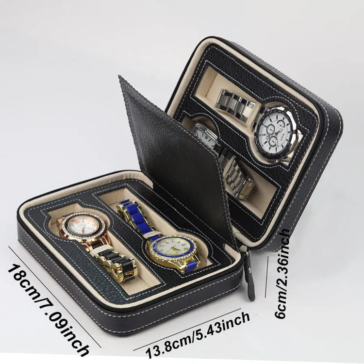 Boîte à Montres Cuir Pochette Voyage