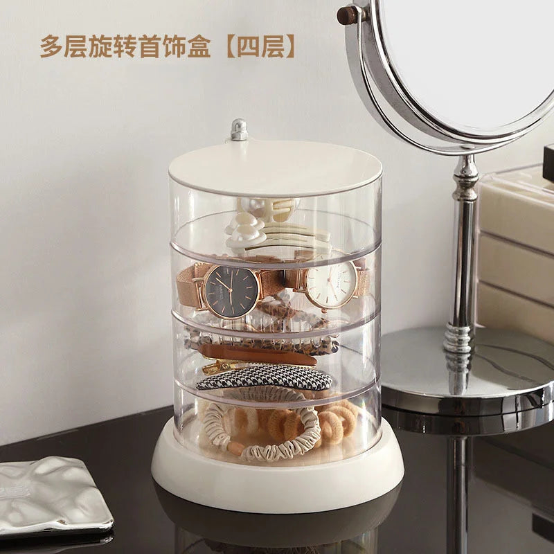 Présentoir Rotatif Transparent Bijoux Grande Capacité