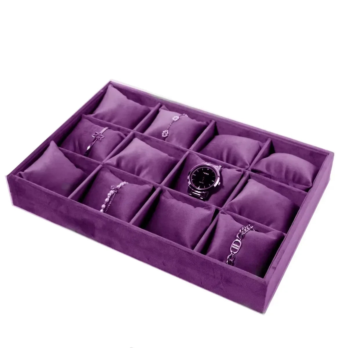 Présentoir Velours Montre Bracelet 12 Grilles