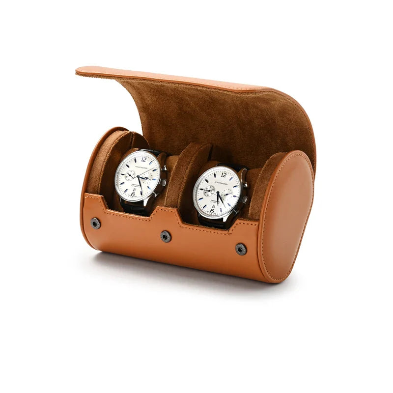 Étui Montre Cuir 2 Emplacements Voyage Premium