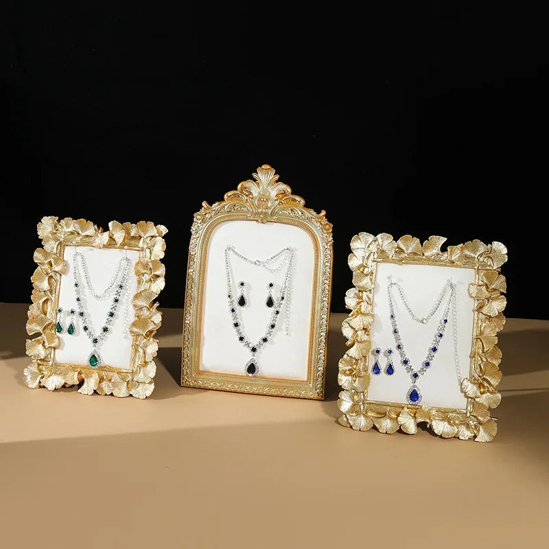 Plateau Bague Velours Cadre Photo Bagues