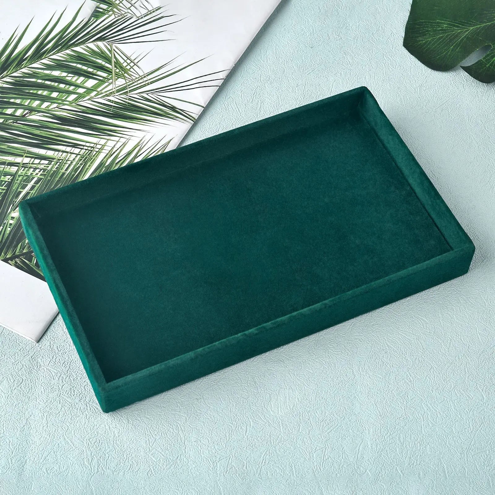 Plateau Bijoux Velours Flanelle Tiroir Rangement