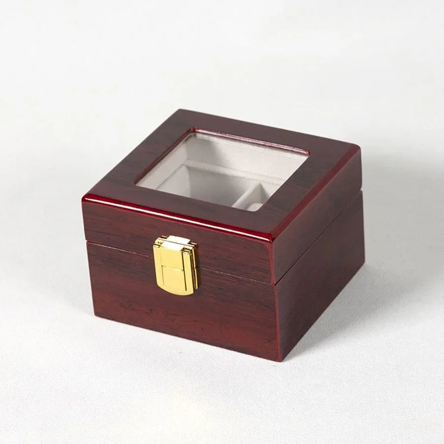 Coffret Bois Rouge 12 Montres Écologique Vitrine
