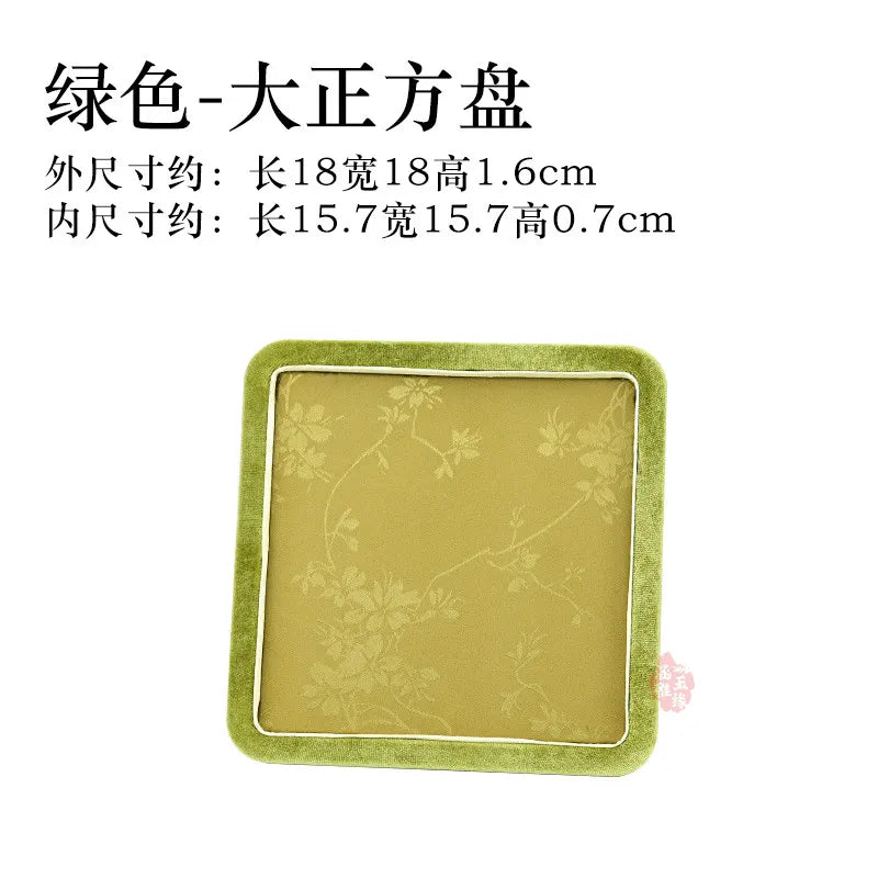 Plateau Bijoux Velours Brodé Chinois Perles