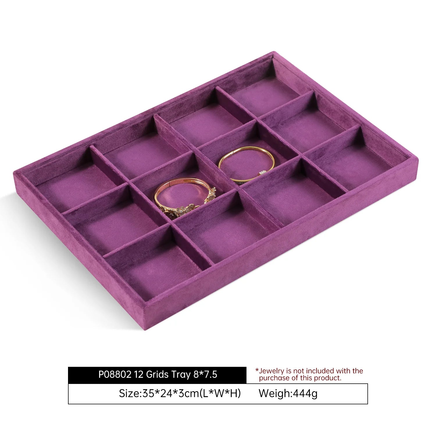 Plateau Bijoux Velours Multifonction Couleurs Vives