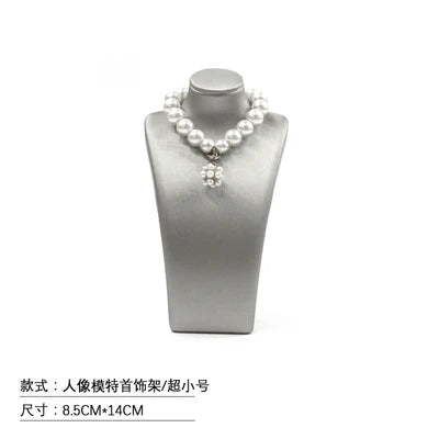Buste Collier Cuir Premium Modulable Vitrine