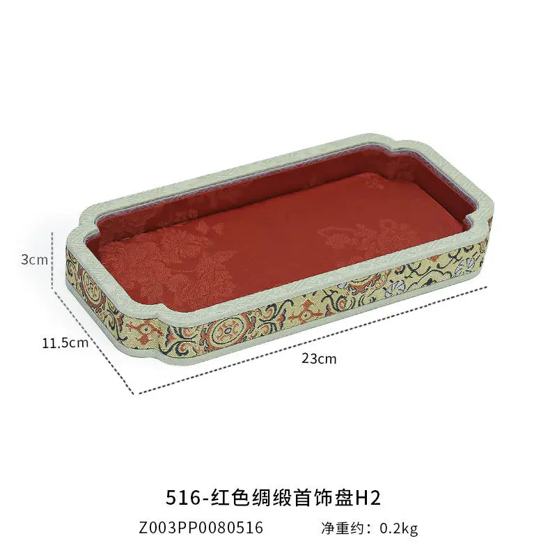 Plateau Bijoux Velours Royal Brodé Cadeau Aïd
