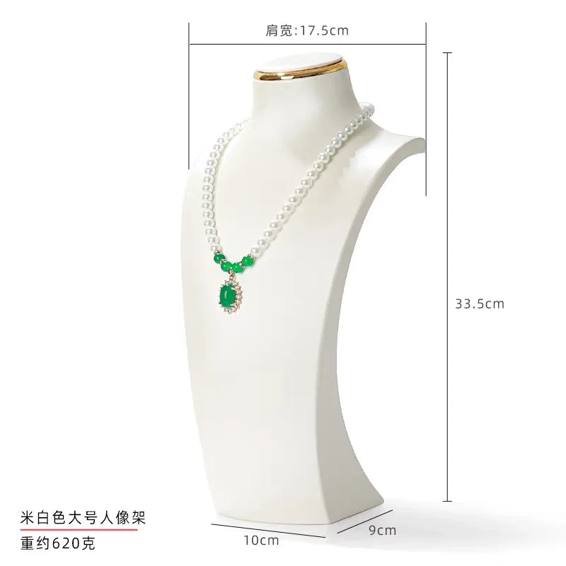 Buste Collier Cuir Premium Modulable Vitrine