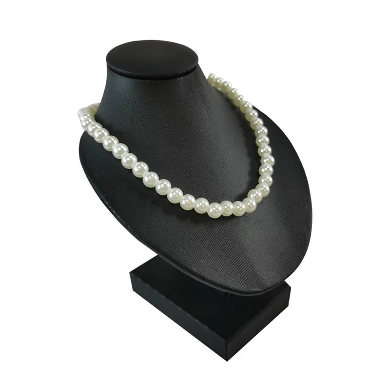 Présentoir Collier Buste Velours Plat Compact