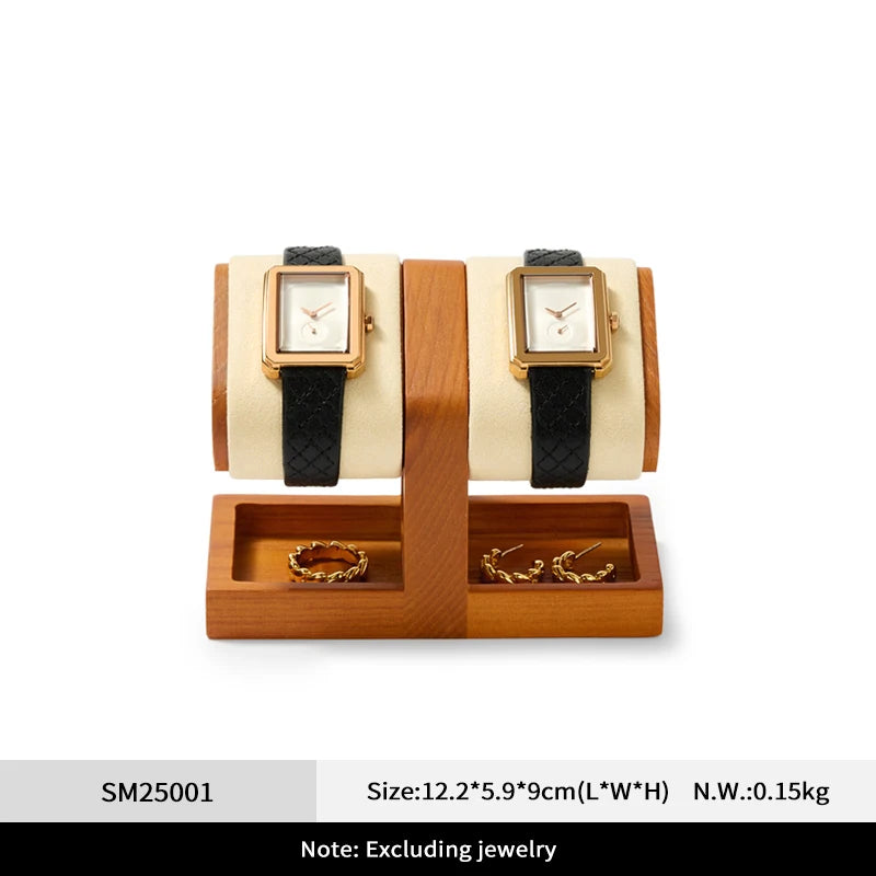 Présentoir Montre Bois Massif Simple Double