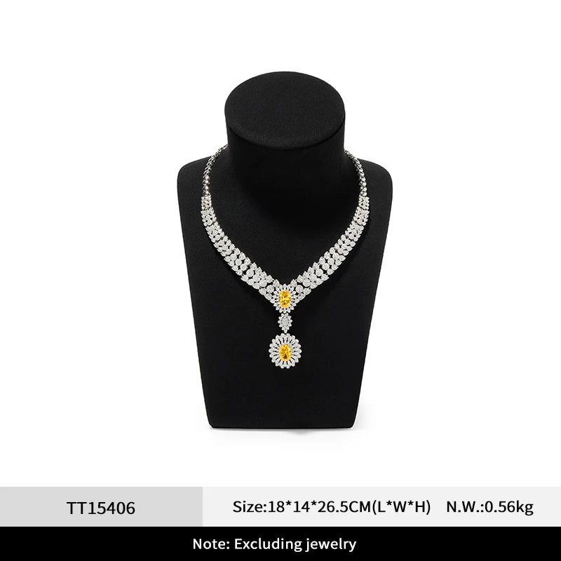 Presentoir Bijoux Noir Microfibre Vitrine Comptoir