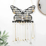 Présentoir Collier Mural Métal Papillon Décoratif