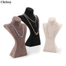 Buste Collier Velours Suédine Mannequin Vertical