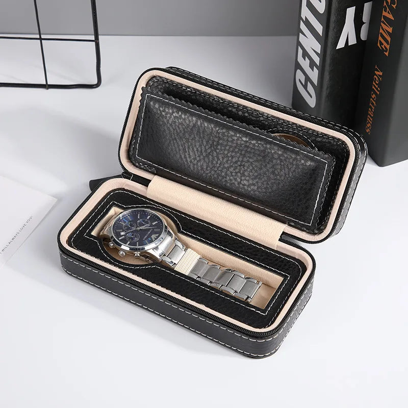 Boîte à Montres Cuir Pochette Voyage