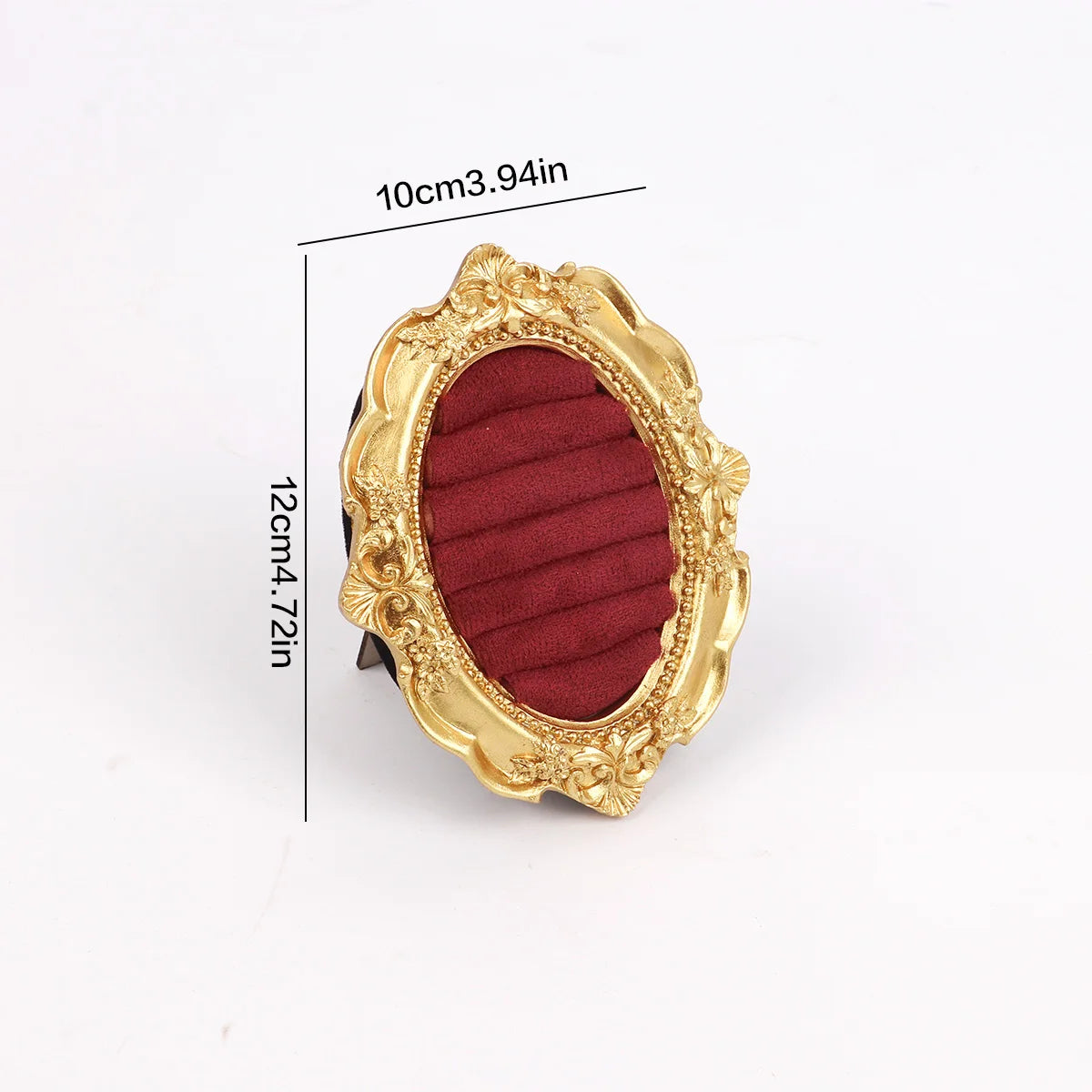 Plateau Bague Velours Vintage Boucles
