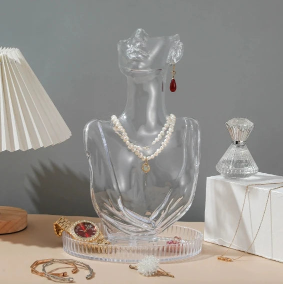 Buste Collier Femme Plastique Présentoir Bijoux