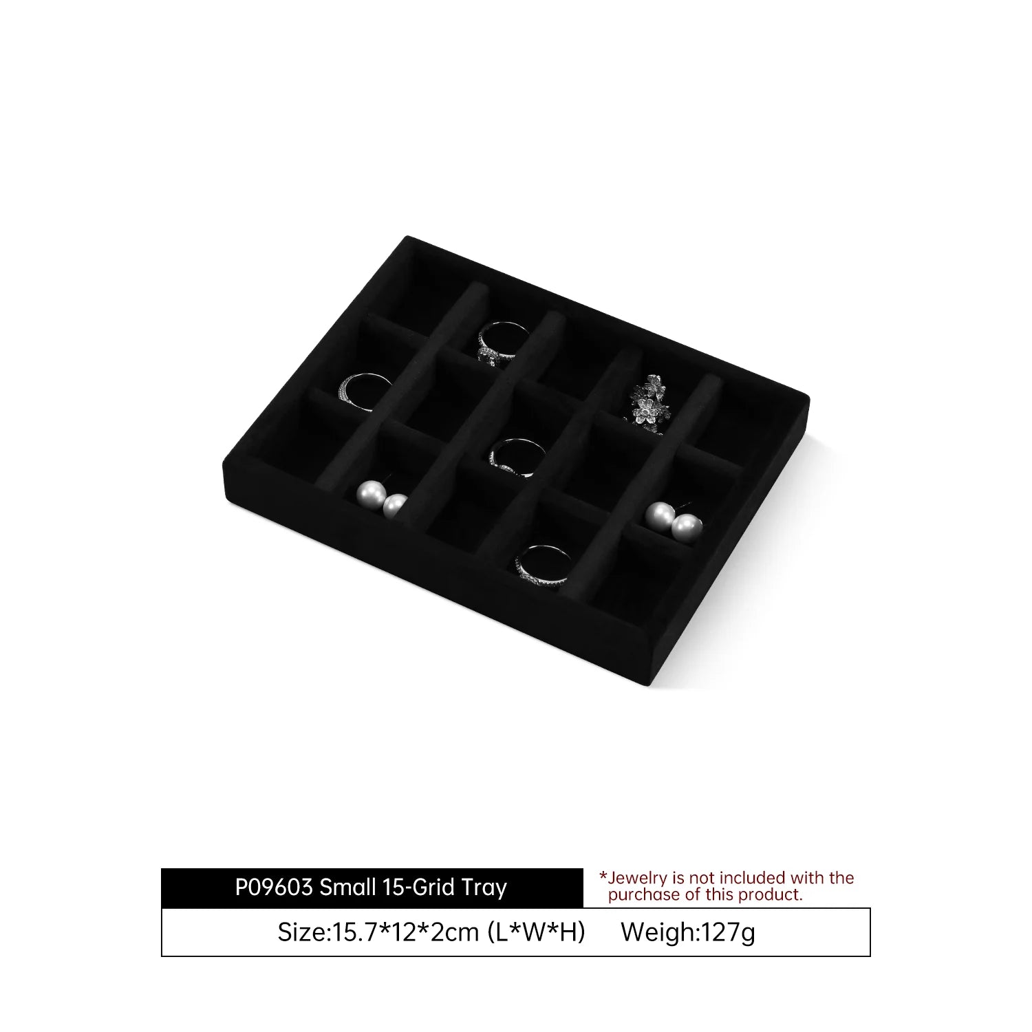 Plateau Bijoux Velours Tiroirs Multi Compartiments