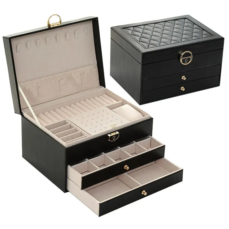 Boite a Bijoux Cuir Montres Rangement Organisateur