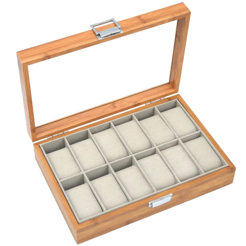 Boite Montre Bois Bambou Écologique Multi Emplacements