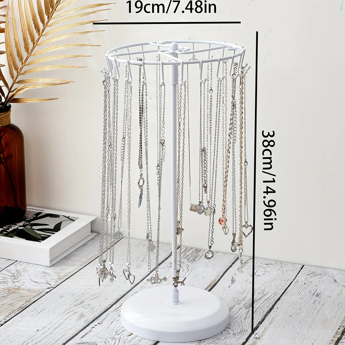 Présentoir Collier Métal Tour Rotatif Vitrine