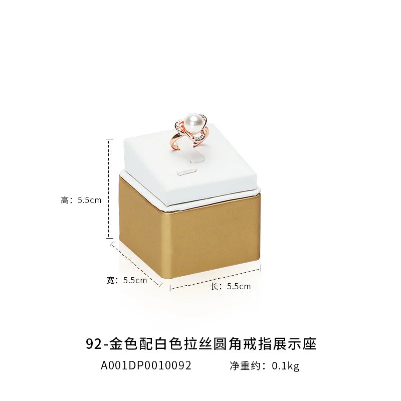 Plateau Bijoux Velours Or Blanc Multifonction