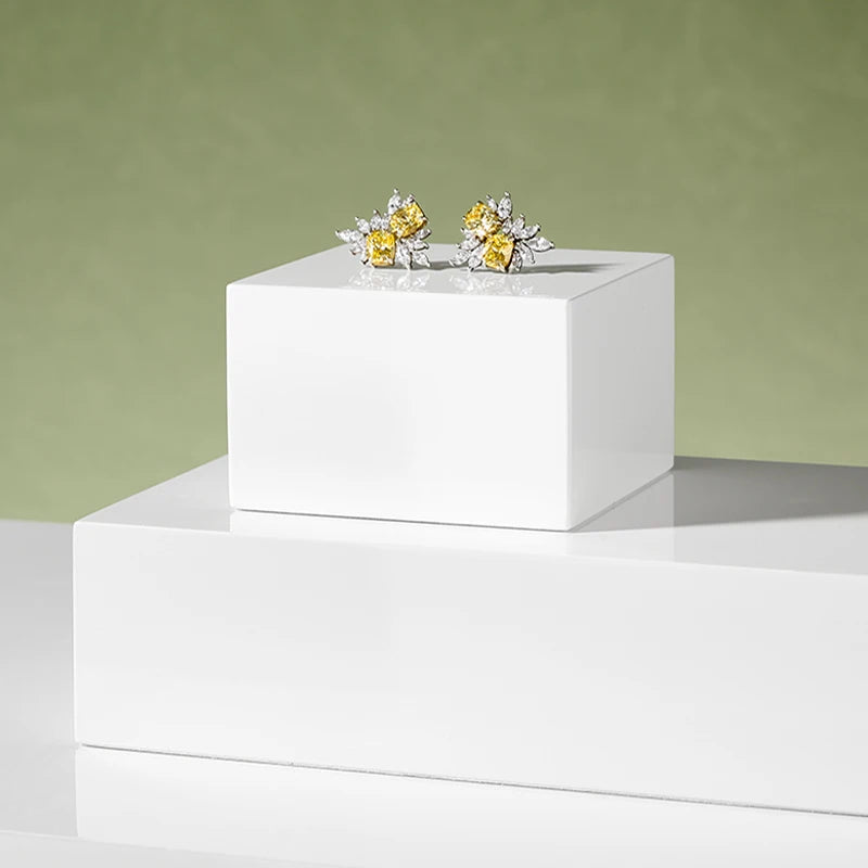 Présentoir Carré Blanc Bijoux Bagues Colliers Premium