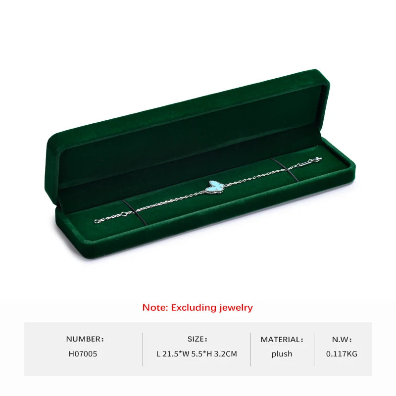 Boîte Bijoux Velours Vert Pierre Précieuse