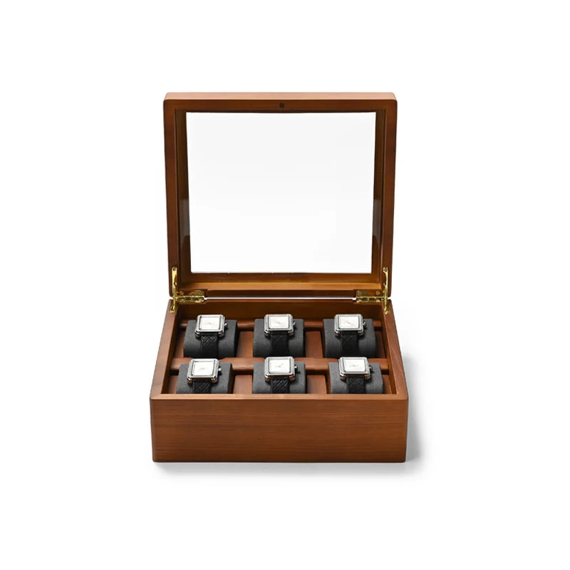 Coffre Fort Montre Bois 10 Compartiments