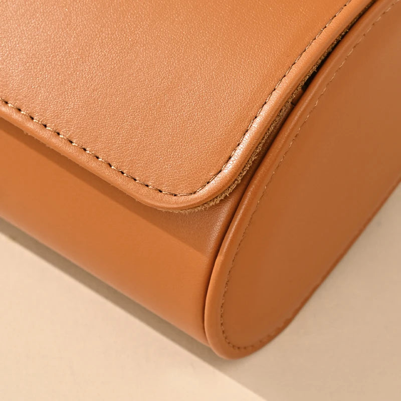 Étui Montre Cuir Voyage Rouleau Coussin