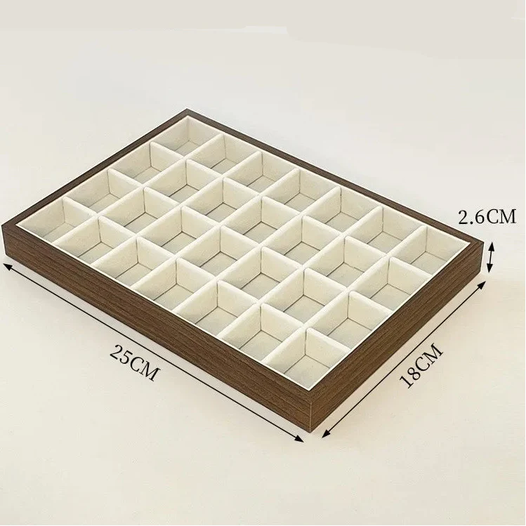 Plateau Bijoux Bois Noyer Multigrilles