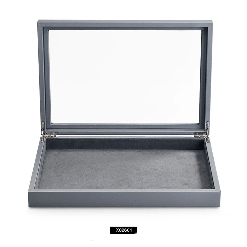 Boite Bijoux Cuir Couvercle Multi-rangement Collier