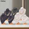 Buste Bijoux Velours Cuir Mannequin