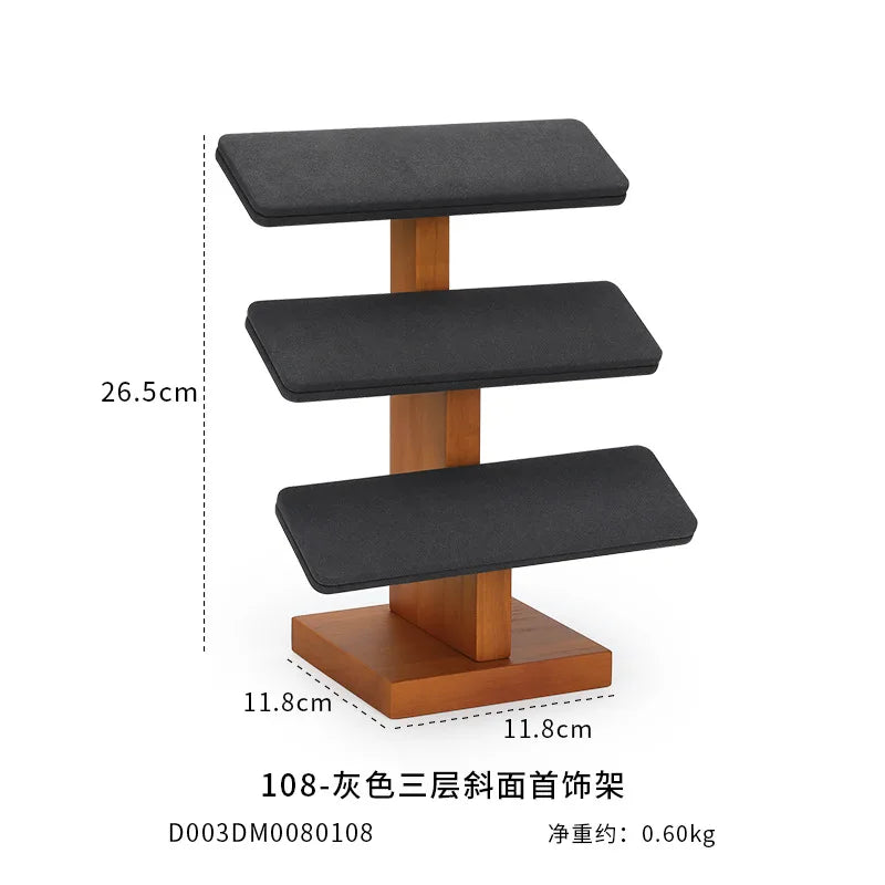 Présentoir Bracelet Bois Massif Barre T