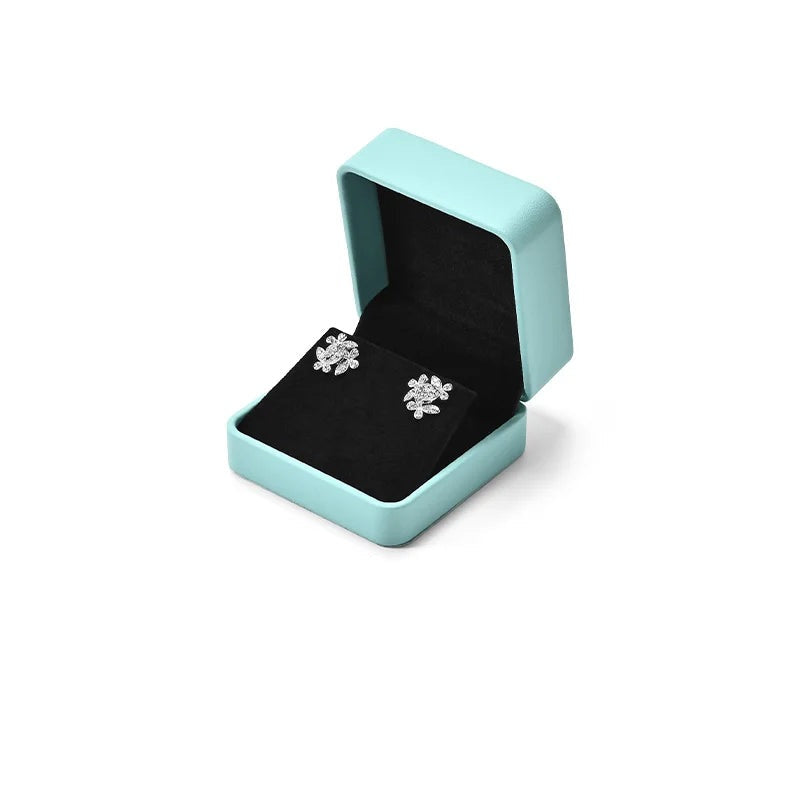 Écrin bijoux cuir turquoise – écrin pendentif ouvert