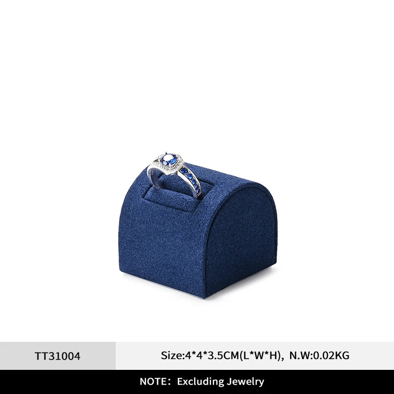 Buste Bijoux Cuir Bleu Modulable Vitrine