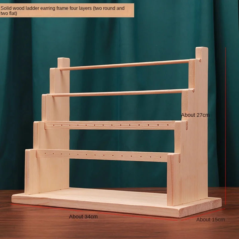 Présentoir Boucle d'Oreille Bois Massif Vitrine