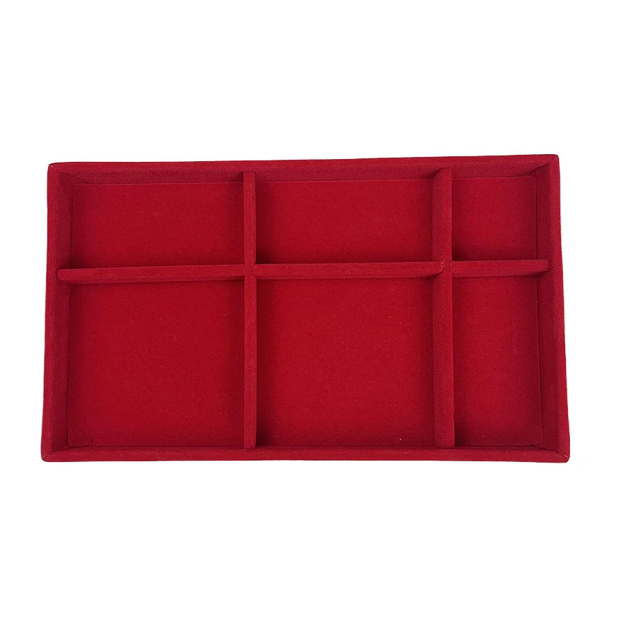 Plateau Bijoux Velours Rouge Multi Configurations