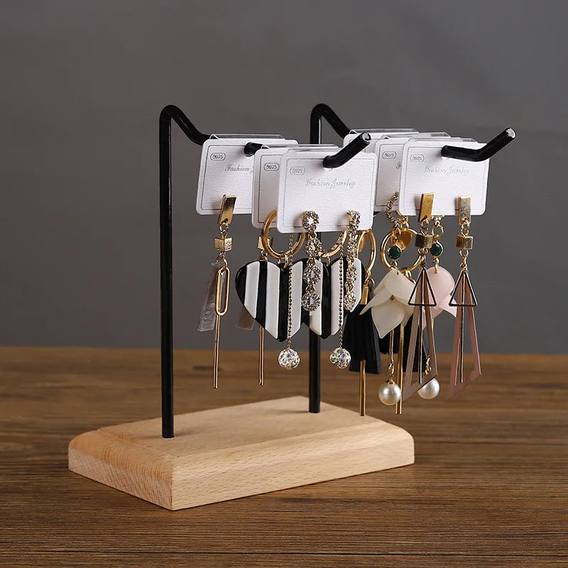 Porte Bijoux Bois Métal Crochet Multi Usages
