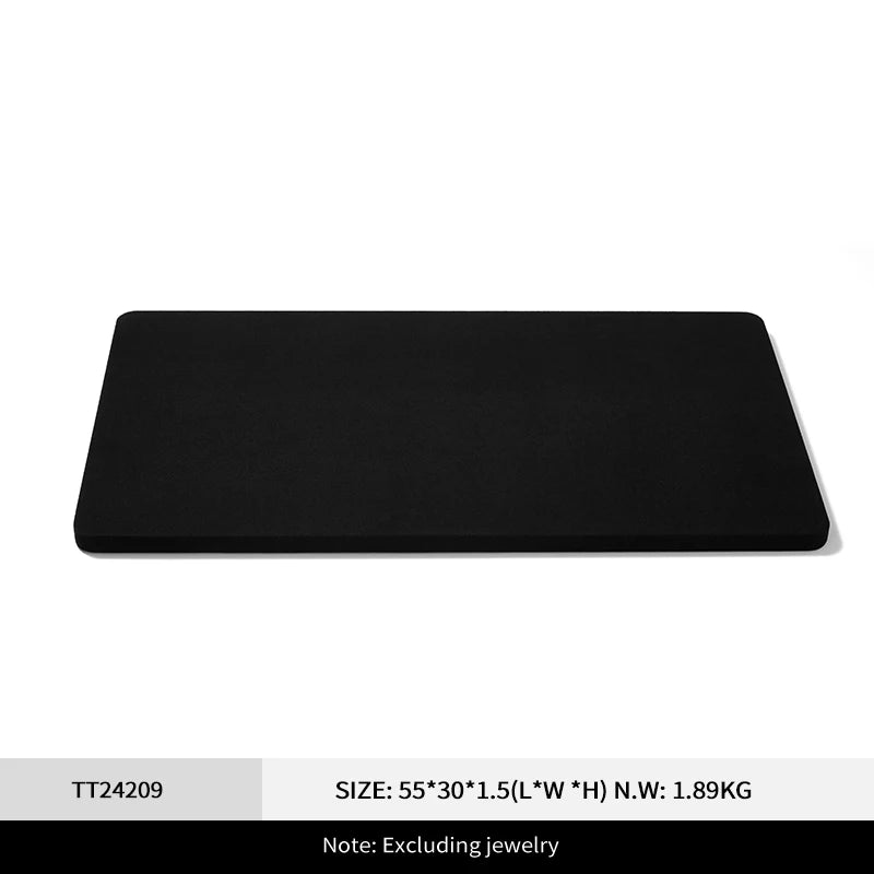 Plateau Bijoux Velours Noir Multi-support