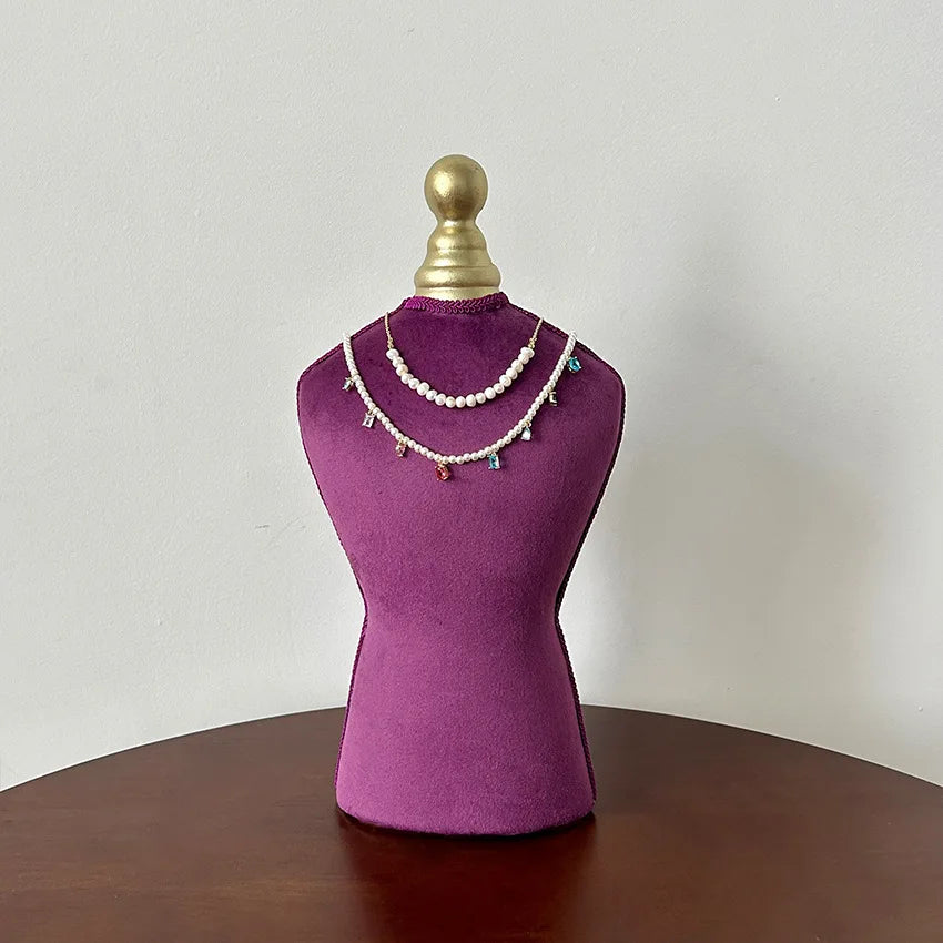 Buste Collier Velours Rotatif 360 Degrés